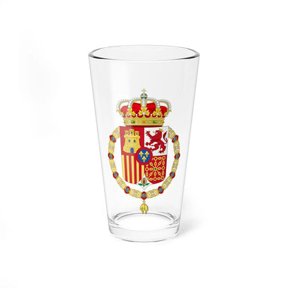 Coat of Arms of Spain 1874-1931 Golden Fleece Variant (Spain) (Coat of Arms) Pint Glass 16oz 16oz - Go Mug Yourself