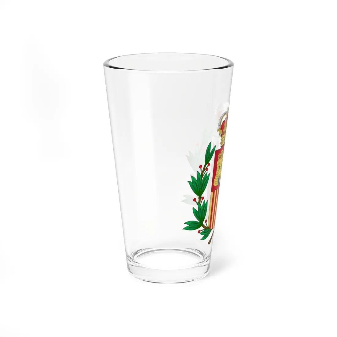 Coat of Arms of Spain 1874-1931 Laurel Variant (Spain) (Coat of Arms) Pint Glass 16oz - Go Mug Yourself
