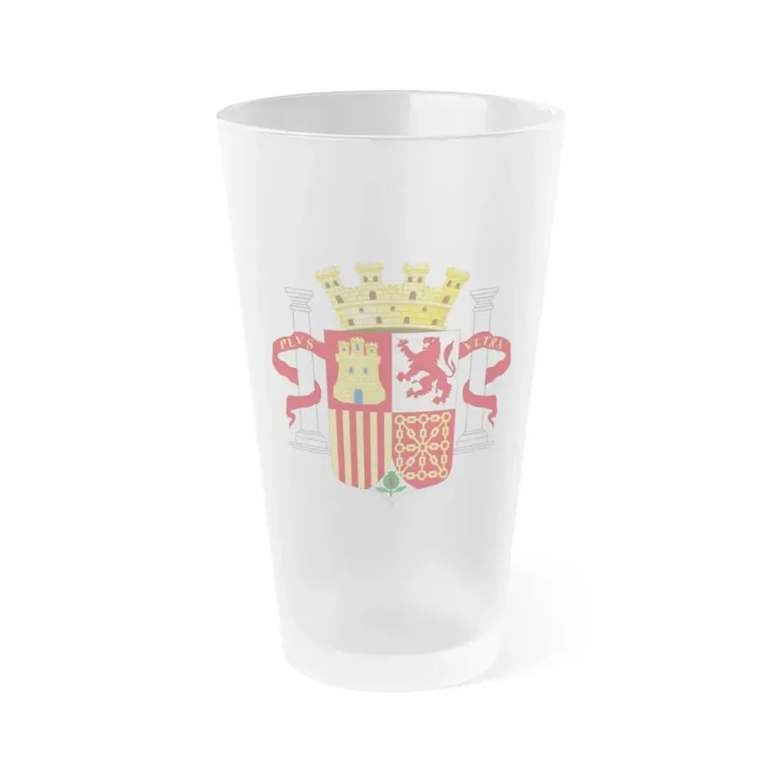 Coat of Arms of Spain (1931-1939) - Frosted Pint Glass 16oz Default Title - Go Mug Yourself