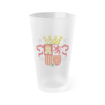 Coat of Arms of Spain (1931-1939) - Frosted Pint Glass 16oz Default Title - Go Mug Yourself