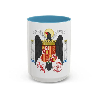 Coat of Arms of Spain (1939-1945) - Accent Coffee Mug 15oz Light Blue - Go Mug Yourself