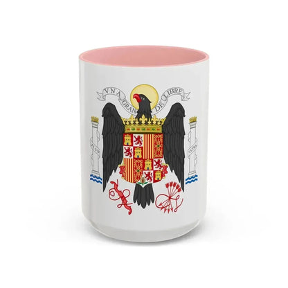 Coat of Arms of Spain (1939-1945) - Accent Coffee Mug 15oz Pink - Go Mug Yourself