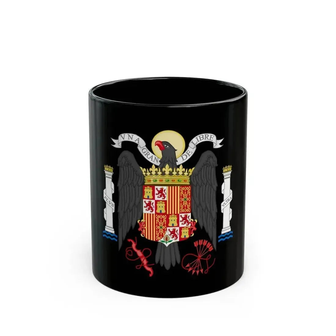 Coat of Arms of Spain (1939-1945) - Black Coffee Mug 11oz - Go Mug Yourself