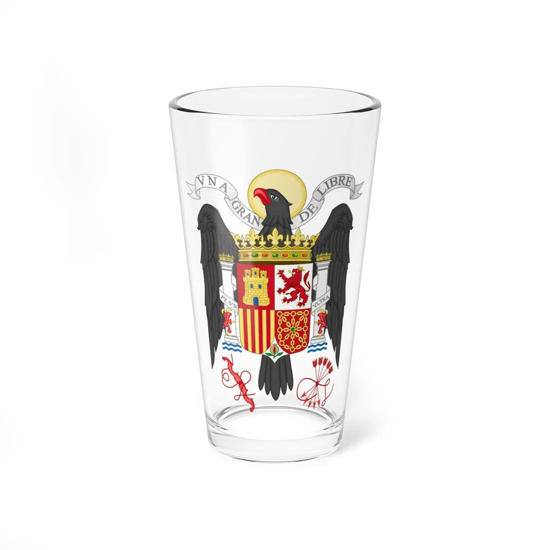 Coat of Arms of Spain 1939-1945-Bureaucratic Variant (Spain) (Coat of Arms) Pint Glass 16oz 16oz - Go Mug Yourself