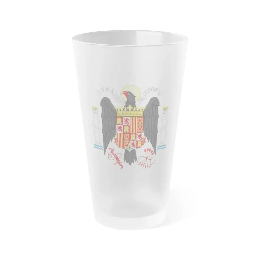 Coat of Arms of Spain (1939-1945) - Frosted Pint Glass 16oz Default Title - Go Mug Yourself