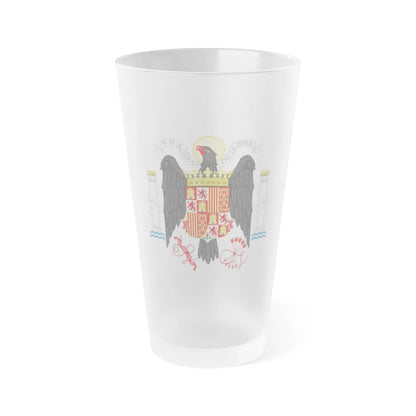 Coat of Arms of Spain (1939-1945) - Frosted Pint Glass 16oz-Go Mug Yourself