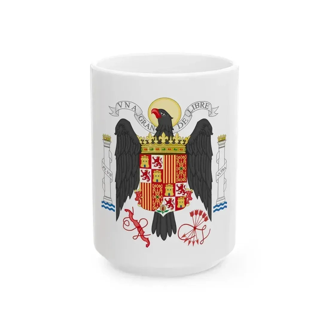 Coat of Arms of Spain (1939-1945) - White Coffee Mug 15oz - Go Mug Yourself