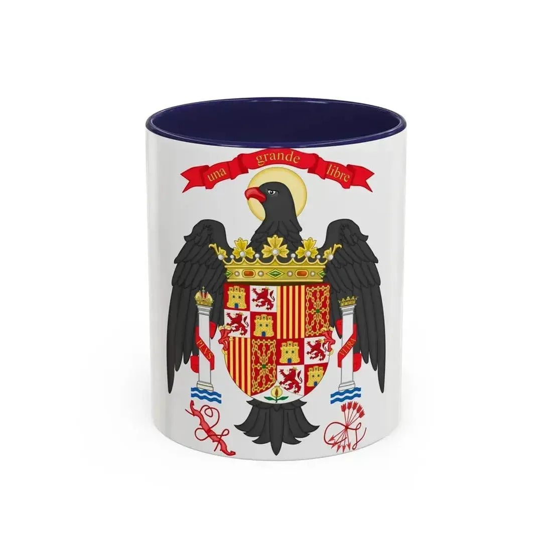 Coat of Arms of Spain (1977-1981) - Accent Coffee Mug 11oz Navy - Go Mug Yourself