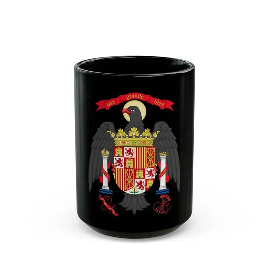 Coat of Arms of Spain (1977-1981) - Black Coffee Mug 15oz - Go Mug Yourself
