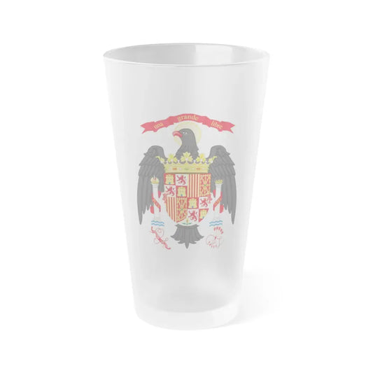 Coat of Arms of Spain (1977-1981) - Frosted Pint Glass 16oz Default Title - Go Mug Yourself