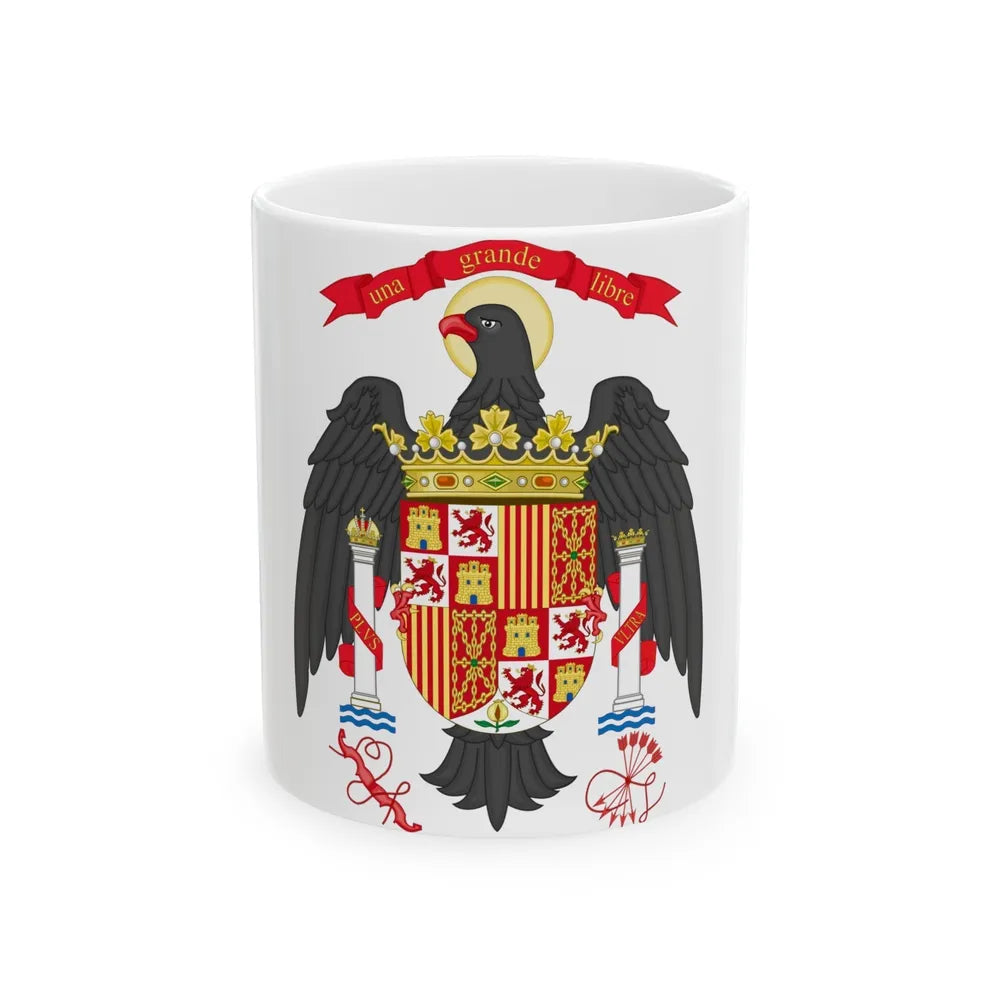 Coat of Arms of Spain (1977-1981) - White Coffee Mug-11oz-Go Mug Yourself