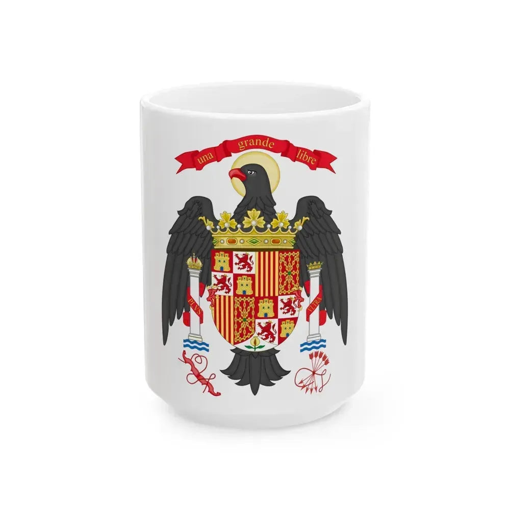 Coat of Arms of Spain (1977-1981) - White Coffee Mug 15oz - Go Mug Yourself