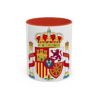 Coat of Arms of Spain - Accent Coffee Mug 11oz Red - Go Mug Yourself