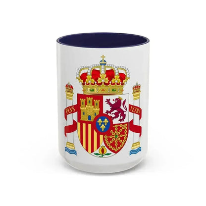 Coat of Arms of Spain - Accent Coffee Mug 15oz Navy - Go Mug Yourself