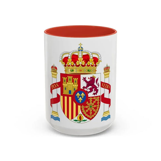 Coat of Arms of Spain - Accent Coffee Mug 15oz Red - Go Mug Yourself