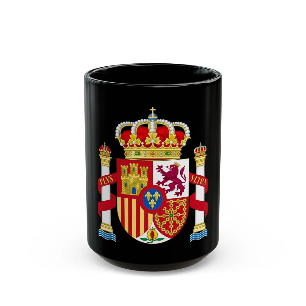 Coat of Arms of Spain - Black Coffee Mug-15oz-Go Mug Yourself