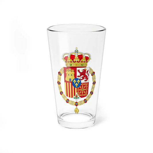 Coat of Arms of Spain c.1883-1931 Golden Fleece Variant (Spain) (Coat of Arms) Pint Glass 16oz 16oz - Go Mug Yourself