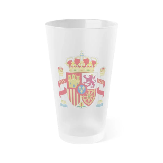Coat of Arms of Spain - Frosted Pint Glass 16oz Default Title - Go Mug Yourself