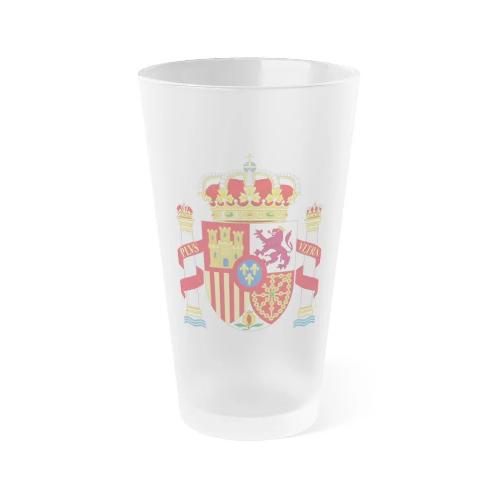 Coat of Arms of Spain - Frosted Pint Glass 16oz-Go Mug Yourself