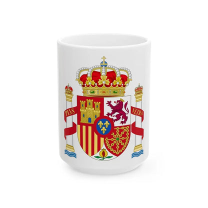 Coat of Arms of Spain - White Coffee Mug-15oz-Go Mug Yourself