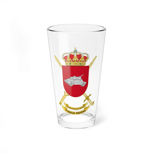 Coat of Arms of Spanish Army Heavy Forces (Spain) (Coat of Arms) Pint Glass 16oz 16oz - Go Mug Yourself