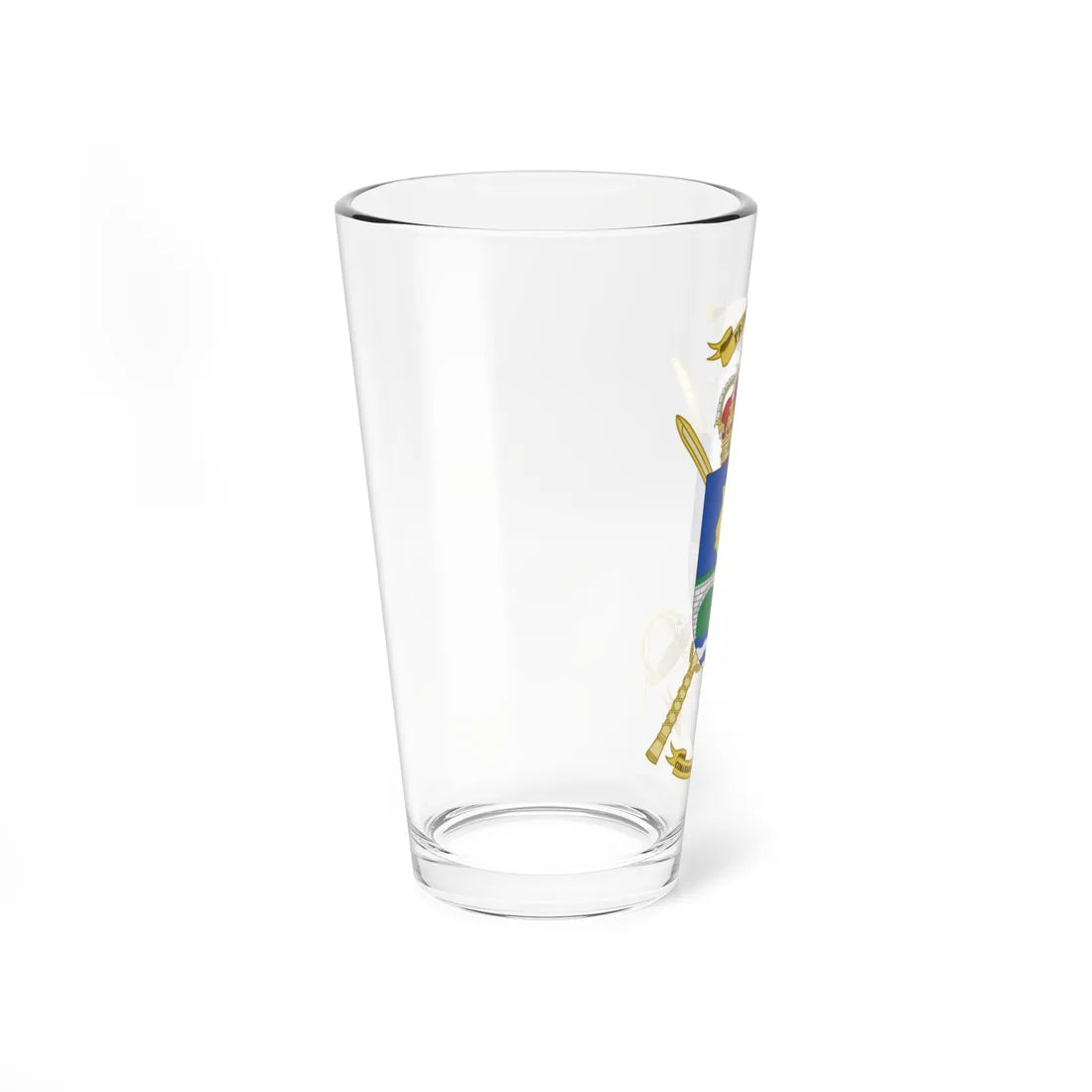 Coat of Arms of Spanish Army Melilla Construction Command (Spain) (Coat of Arms) Pint Glass 16oz - Go Mug Yourself