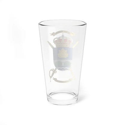Coat of Arms of Spanish Army Melilla Construction Command (Spain) (Coat of Arms) Pint Glass 16oz - Go Mug Yourself