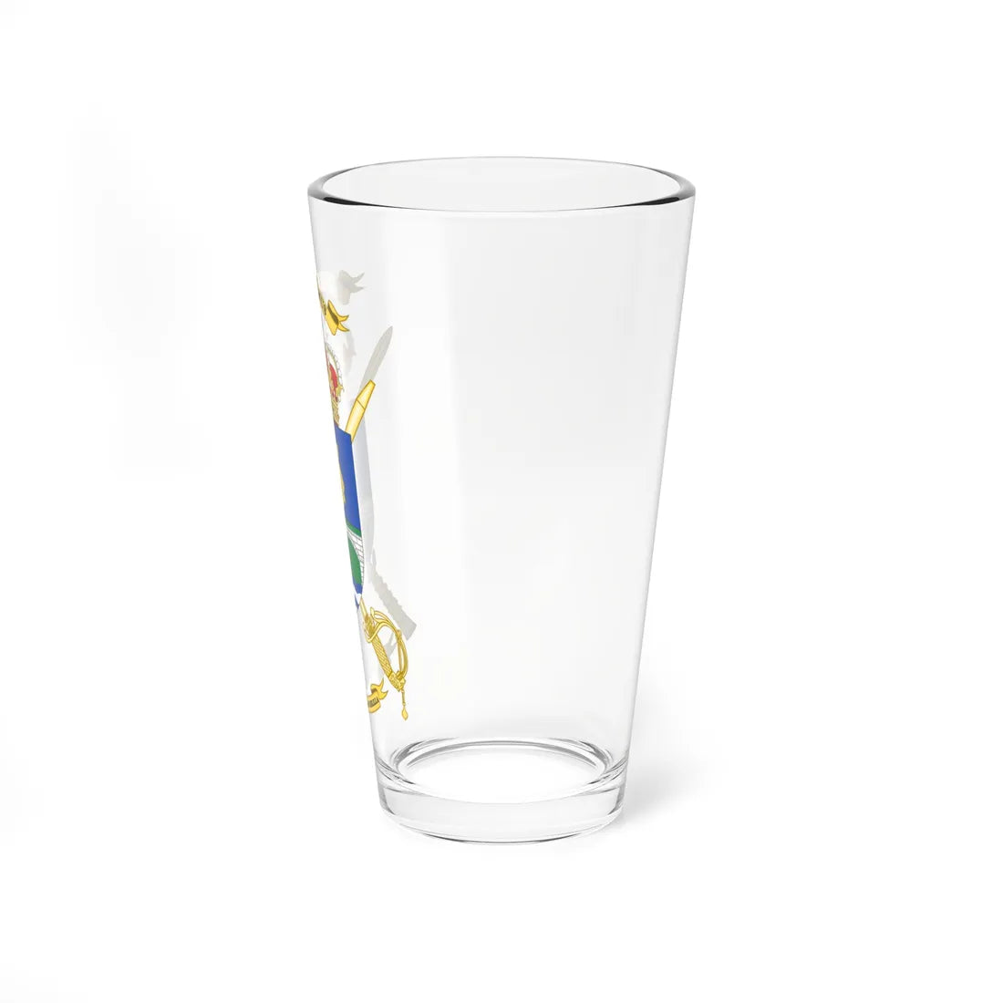 Coat of Arms of Spanish Army Melilla Construction Command (Spain) (Coat of Arms) Pint Glass 16oz - Go Mug Yourself