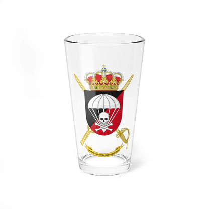 Coat of Arms of Spanish Army Paratrooper Brigade Anti-Tank Defense Company (Spain) (Coat of Arms) Pint Glass 16oz 16oz - Go Mug Yourself