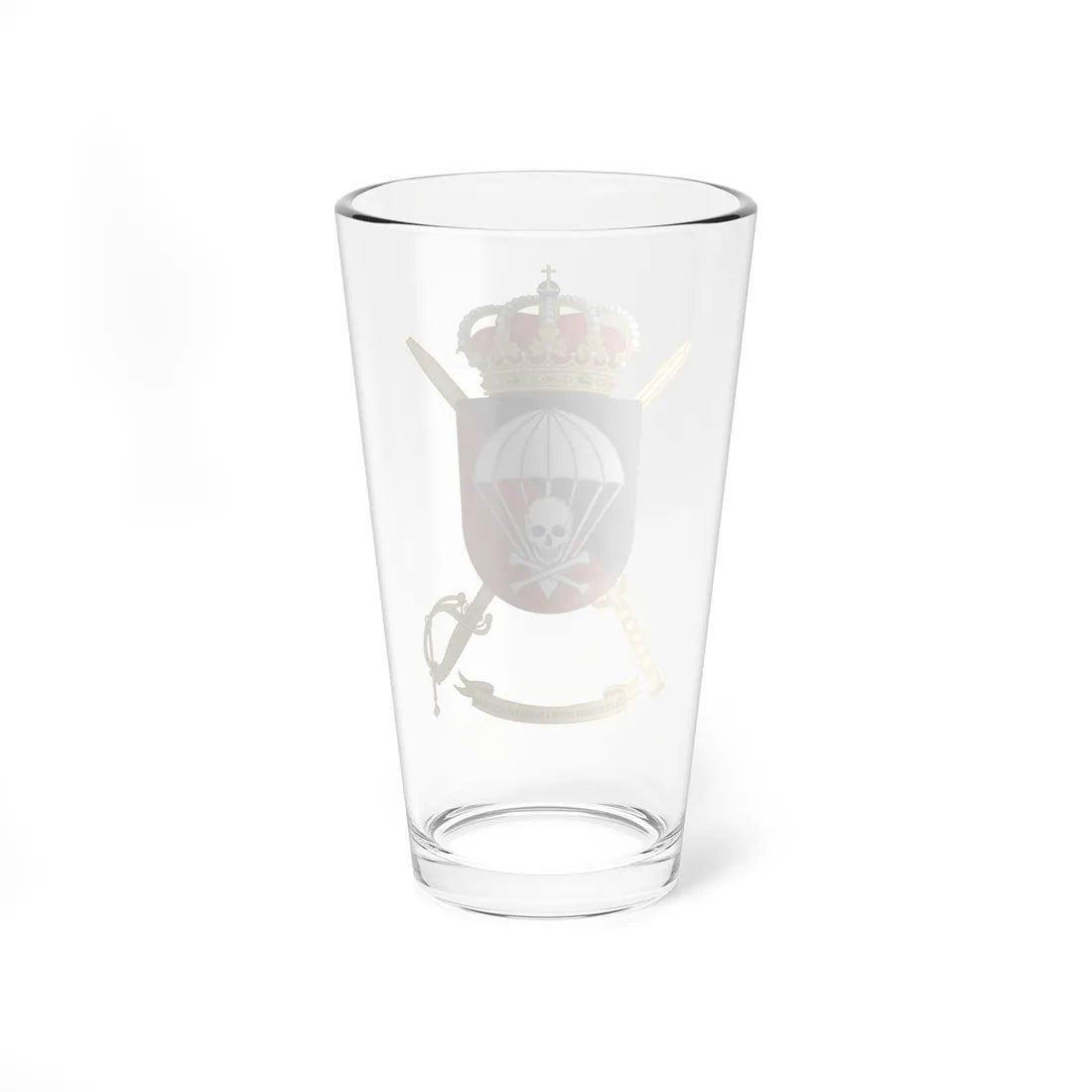 Coat of Arms of Spanish Army Paratrooper Brigade Anti-Tank Defense Company (Spain) (Coat of Arms) Pint Glass 16oz - Go Mug Yourself