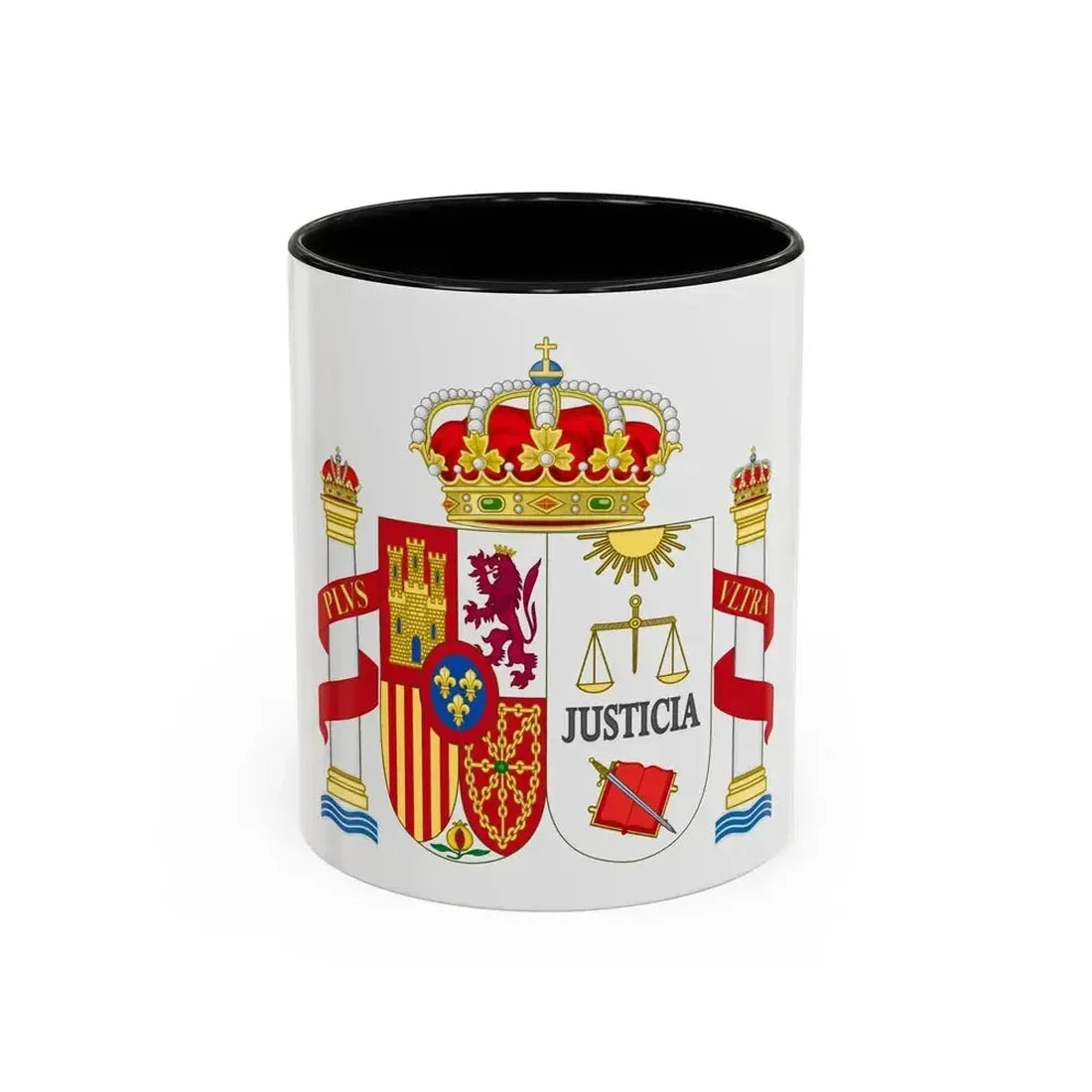 Coat of Arms of Spanish Judiciary Badges (Magistrates, Judges and Attorneys) - Accent Coffee Mug 11oz Black - Go Mug Yourself