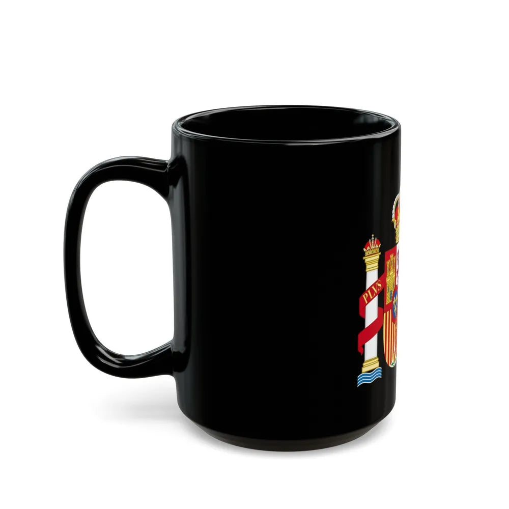 Coat of Arms of Spanish Judiciary Badges (Magistrates, Judges and Attorneys) - Black Coffee Mug-Go Mug Yourself