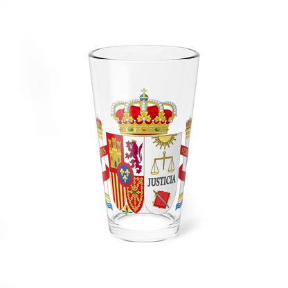 Coat of Arms of Spanish Judiciary Badges Magistrates Judges and Attorneys (Spain) (Coat of Arms) Pint Glass 16oz 16oz - Go Mug Yourself