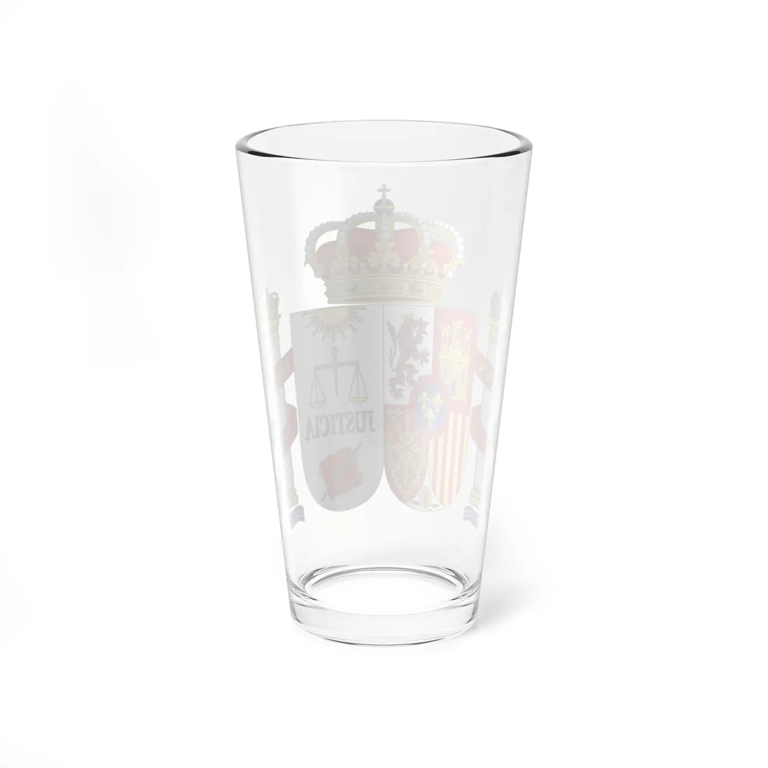 Coat of Arms of Spanish Judiciary Badges Magistrates Judges and Attorneys (Spain) (Coat of Arms) Pint Glass 16oz - Go Mug Yourself