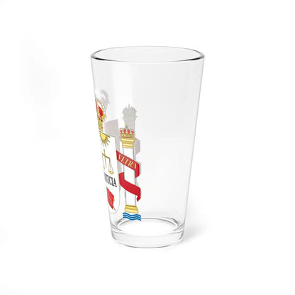 Coat of Arms of Spanish Judiciary Badges Magistrates Judges and Attorneys (Spain) (Coat of Arms) Pint Glass 16oz - Go Mug Yourself