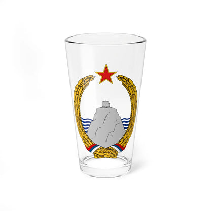Coat of arms of SR Montenegro 1945-1993 (Yugoslavia) (Coat of Arms) Pint Glass 16oz 16oz - Go Mug Yourself