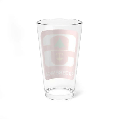 Coat of arms of Srebrenica (Bosnia and Herzegovina) (Coat of Arms) Pint Glass 16oz - Go Mug Yourself