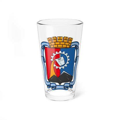 Coat of Arms of Stakhanov 2024 (Ukraine) (Coat of Arms) Pint Glass 16oz 16oz - Go Mug Yourself