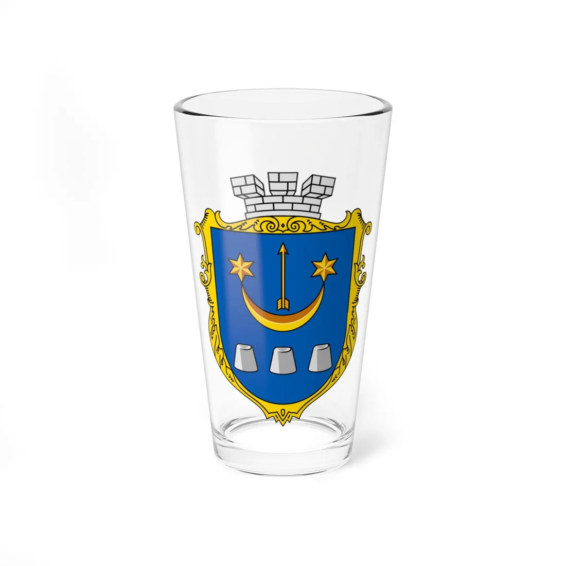 Coat of Arms of Stara Sil (Ukraine) (Coat of Arms) Pint Glass 16oz 16oz - Go Mug Yourself