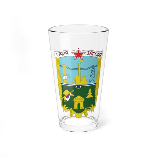 Coat of arms of Stara Zagora 1959-1979 (Bulgaria) (Coat of Arms) Pint Glass 16oz 16oz - Go Mug Yourself