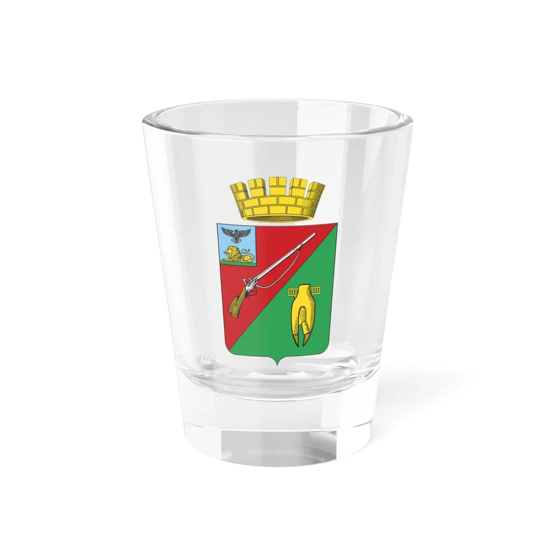 Coat of Arms of Stary Oskol Belgorod oblast2008 (Russia) (Coat of Arms) Shot Glass 1.5oz 1.5oz - Go Mug Yourself
