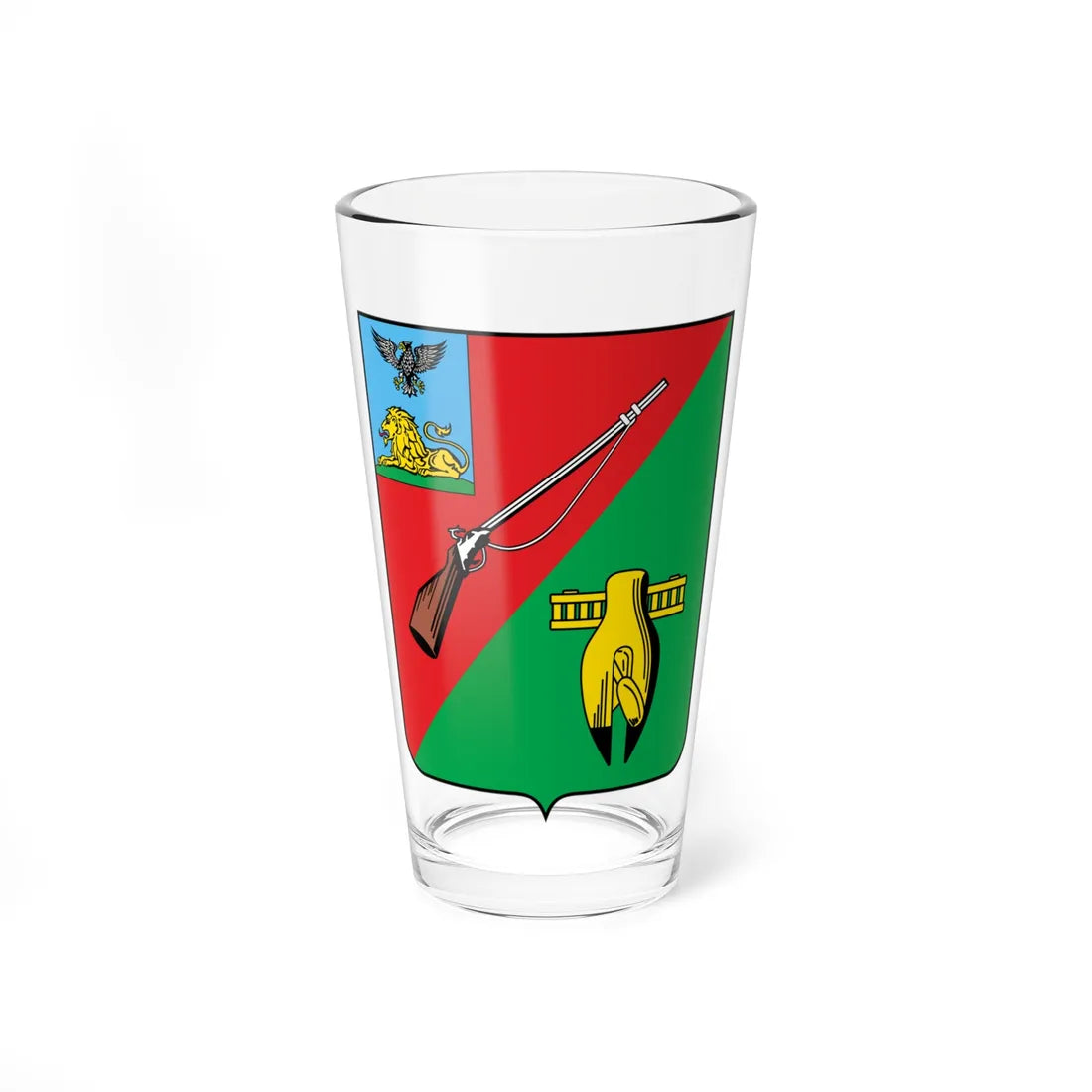 Coat of Arms of Stary Oskol (Russia) (Coat of Arms) Pint Glass 16oz 16oz - Go Mug Yourself