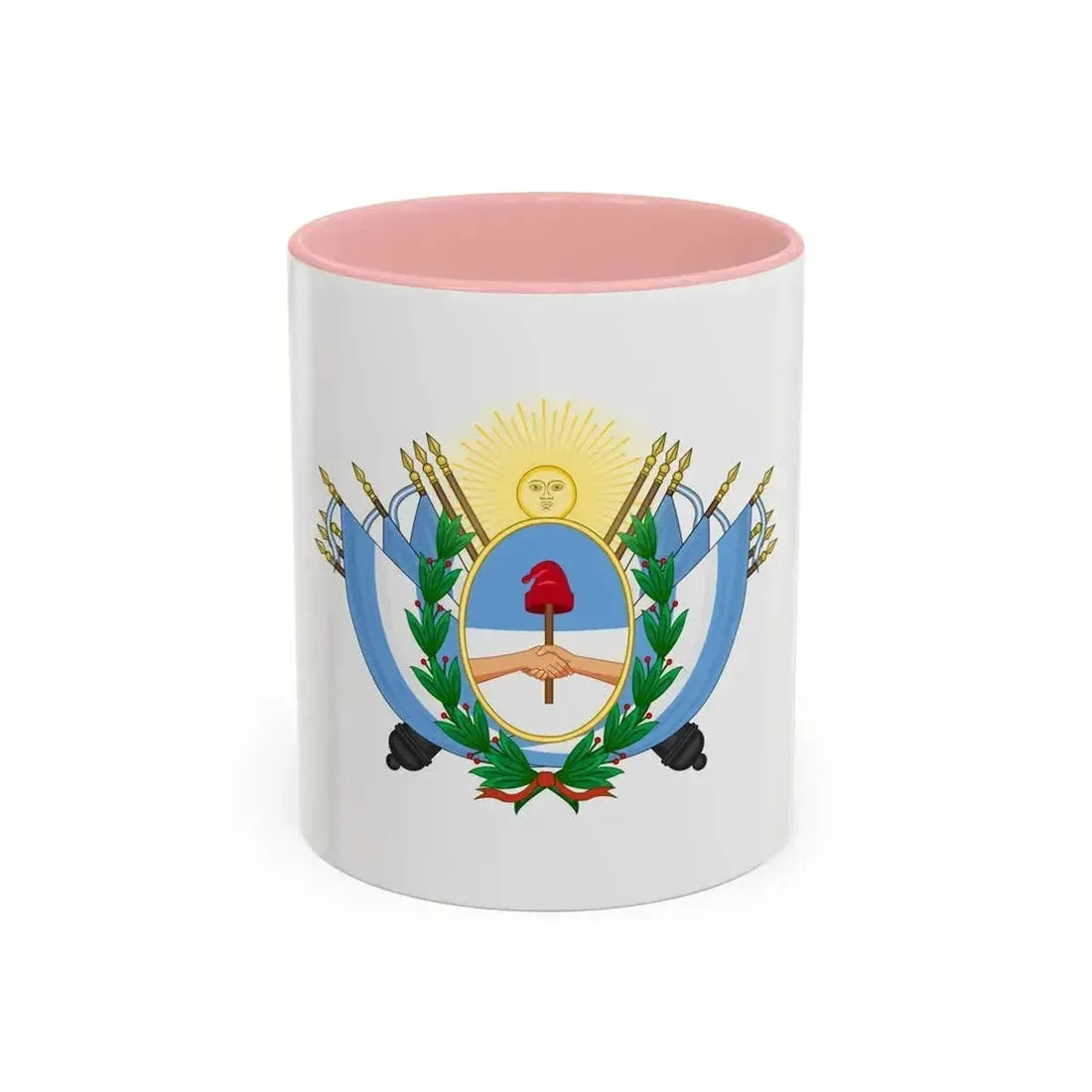 Coat of Arms of State of Buenos Ayres - Accent Coffee Mug 11oz Pink - Go Mug Yourself