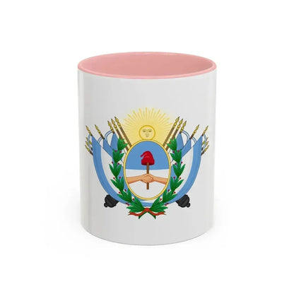 Coat of Arms of State of Buenos Ayres - Accent Coffee Mug 11oz Pink - Go Mug Yourself