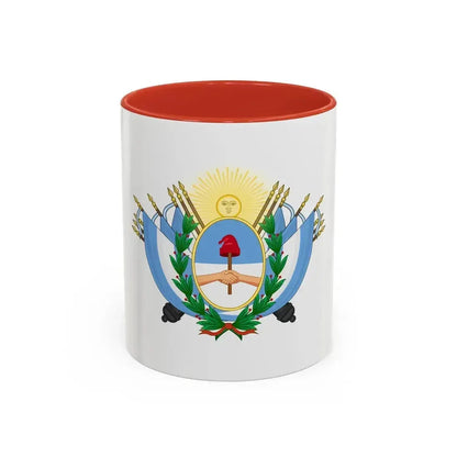 Coat of Arms of State of Buenos Ayres - Accent Coffee Mug 11oz Red - Go Mug Yourself