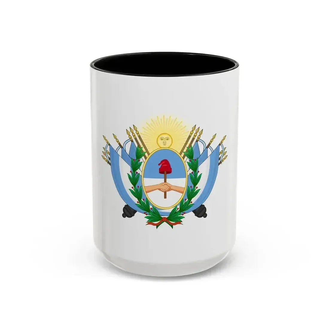 Coat of Arms of State of Buenos Ayres - Accent Coffee Mug 15oz Black - Go Mug Yourself