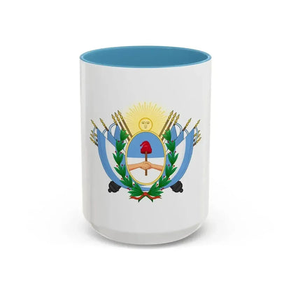 Coat of Arms of State of Buenos Ayres - Accent Coffee Mug 15oz Light Blue - Go Mug Yourself
