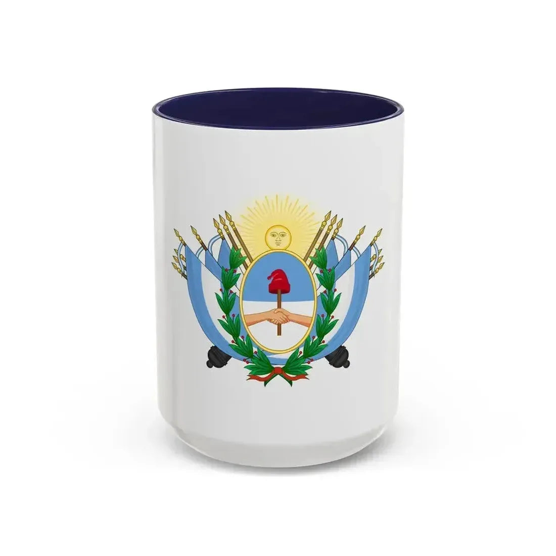 Coat of Arms of State of Buenos Ayres - Accent Coffee Mug 15oz Navy - Go Mug Yourself