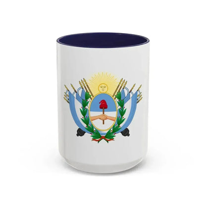 Coat of Arms of State of Buenos Ayres - Accent Coffee Mug 15oz Navy - Go Mug Yourself