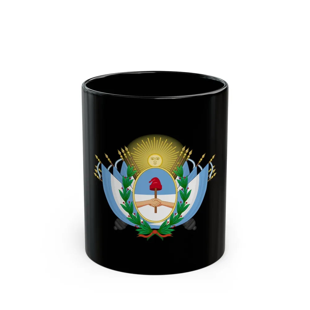 Coat of Arms of State of Buenos Ayres - Black Coffee Mug-11oz-Go Mug Yourself